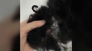 Sợi Polyester chống cháy tái chế màu đen 12D × 64mm