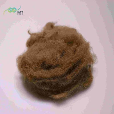 Giá tốt. Một lớp tái tạo 65mm Dope nhuộm màu nâu tái chế sợi polyester cho padding trực tuyến