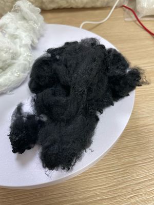 Giá tốt. Sợi nhựa polyester 0.7D × 32mm, Sợi dệt tổng hợp cho khả năng co lại cao trong sản xuất dệt trực tuyến