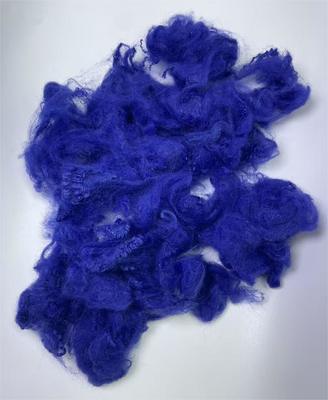Giá tốt. Recycled Polyester Staple Fiber with 0.2% Oil Content and 0.7-15dtex Fineness in Sapphire Blue trực tuyến