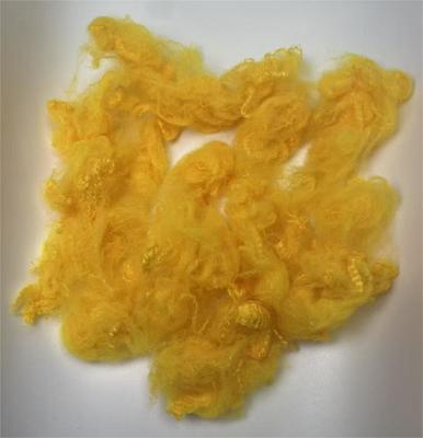 Giá tốt. Golden Yellow Highly Durable UV Protection Recycled Polyester Staple Fiber 2.5D 51mm for Versatile Applications trực tuyến