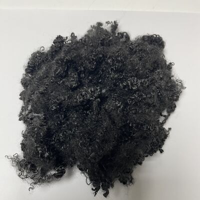 màu đen 3D * 64mm Flame Retardant Polyester Staple Fiber với chiều dài cho giường và lọc công nghiệp