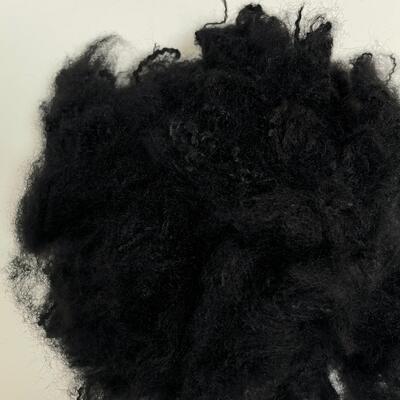 Sợi Polyester Tái Chế Màu Đen 6D×51mm Có Tính Năng Chống Thấm Nước Dùng Để Làm Chất Độn và Vải Không Dệt