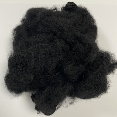 Giá tốt. 12D × 64mm Đen tái chế chống cháy Sợi An toàn cao Dệt may gia dụng, nội thất ô tô Các nguyên liệu thô chất lượng cao trực tuyến